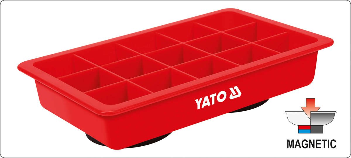 Органайзер пластиковий із магнітним дном, 190 х 120 х 34 мм, 15 ви й YATO (YT-08320) Yato фото 2