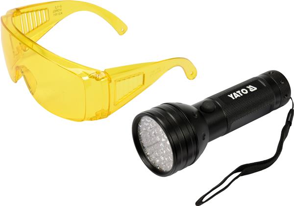 Набір для пошуку витоку холодоагенту. UV-ліхтар 51-LED + іграшки, YATO (YT-08581) Yato фото 2