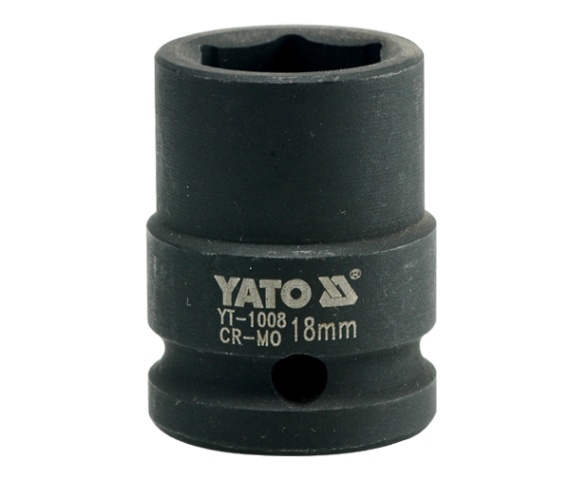 Ударна торцева головка 6-г. 1/2" 18 мм YATO (YT-1008) Yato фото 2