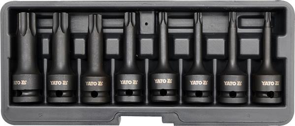 Набір ударних біт TORX 1/2" 8 пр., розміри: TORX T30, T40, T45, T YATO Yato фото 2