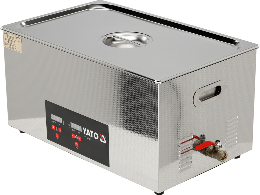 Ультразвукова мийка ПОТУЖНІСТЬ: 480 ВТ, РОБОЧИНА ТЕМПЕРАТУРА: 0-80 °C, РЕГУЛЮВАЛЬНИЙ ЧАС YATO (YT-55801) Yato фото 2
