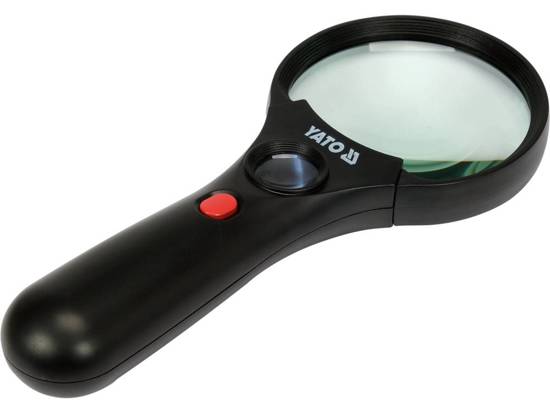Лупа 62 мм з підсвіткою LED 3Х/45X. розміри: 192 X 82 X 28 мм, ва YATO (YT-73845) Yato фото 2