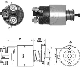 Реле втягувального стартера SS9148P BR ZM (ZM2391) ZM фото 2