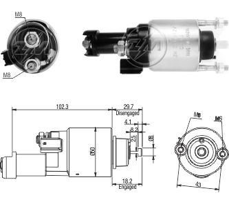 Реле втягувального стартера 332161 BR ZM (ZM3705) ZM фото 2
