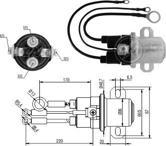 Реле втягувального стартера 237835 BR ZM (ZM5408) ZM фото 2