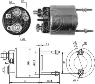 Реле втягувального стартера 232011 BR ZM (ZM596) ZM фото 2
