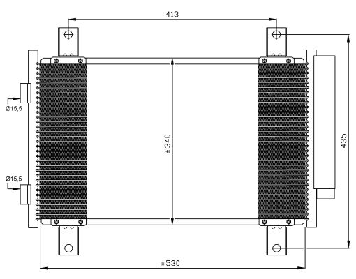 Радіатор кондиціонера (з осушувачем) Citroen Jumper/Fiat Ducato/Beugeot Boxer 2.0-2.8D 02- NRF фото 11