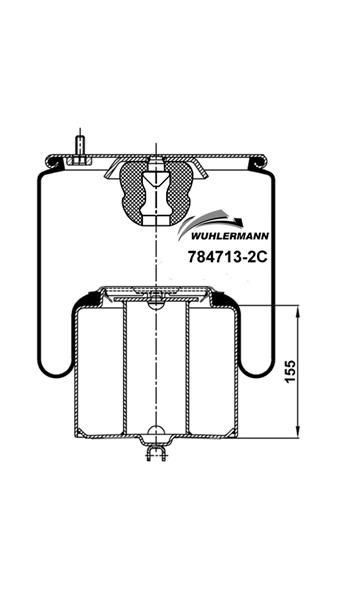 Пневморесори WU 784713-2C для VOLVO FM 7 FM 7/290