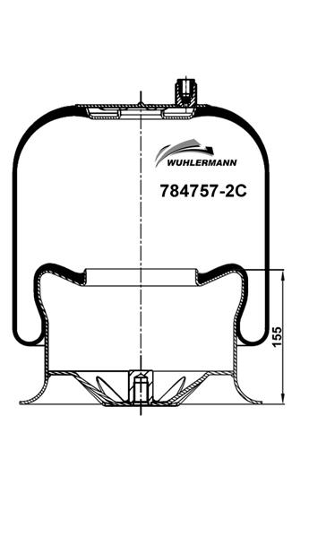 Пневморесори WU 784757-2C для MERCEDES-BENZ ATEGO 2 1323 LS, 1324 LS