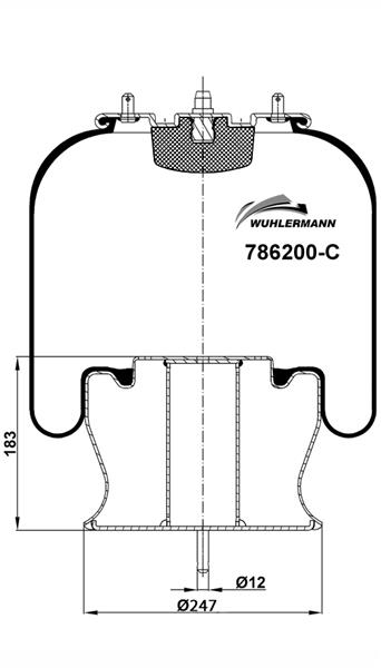 Пневморесори WU 786200-C для SCANIA P,G,R,T - series R 380