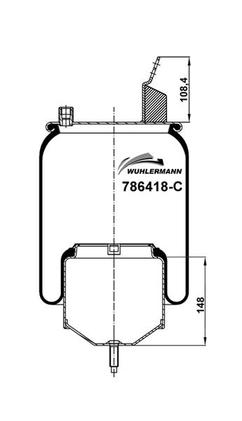 Пневморесори WU 786418-C для VOLVO FM 7 FM 7/290
