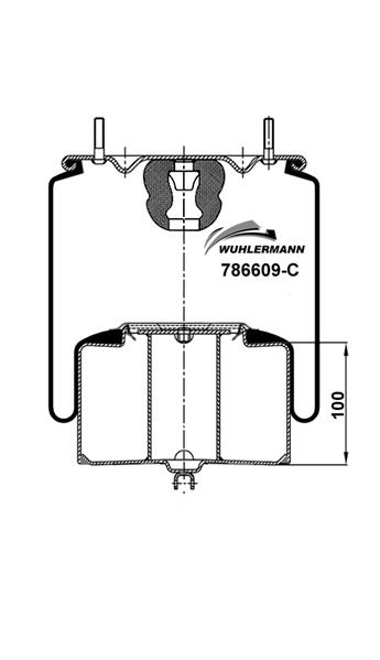 Пневморесори WU 786609-C для VOLVO FM 12 FM 12H/380