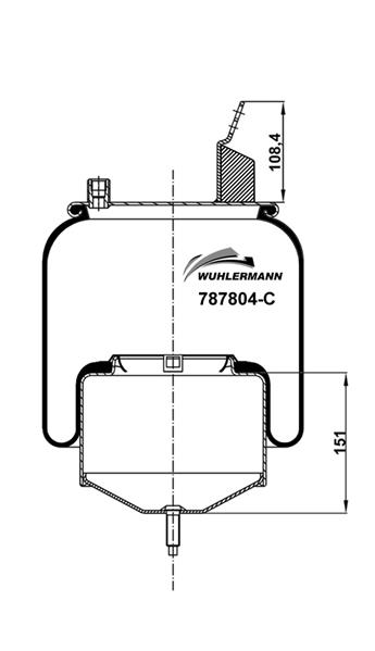 Пневморесори WU 787804-C для VOLVO FM 7 FM 7/290