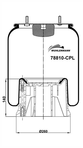 Пневморесори WU 78810-CPL для VOLVO F 10 F 10/280