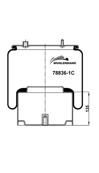 Пневморесори WU 78836-1C для DAF 75 CF FT 75 CF 290