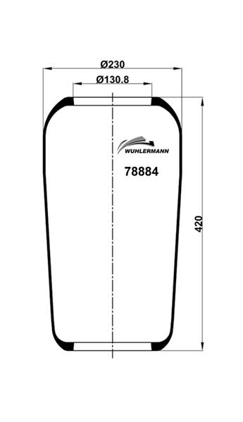 Пневморесори WU 78884 для MAN F 90 19.462 FS,19.462 FLS