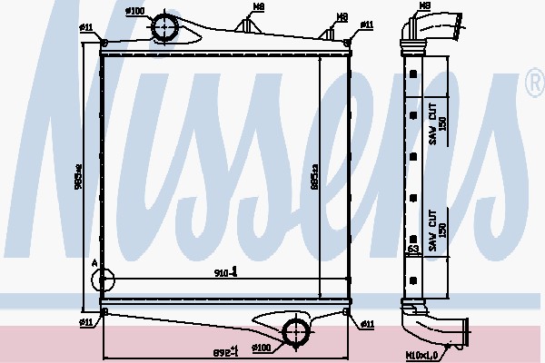 Радіатори NI 96961 для VOLVO FM 7 FM 7/290