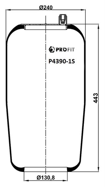 Пневморесори PR P4390-1S для MERCEDES-BENZ ACTROS MP2 / MP3 2653 L