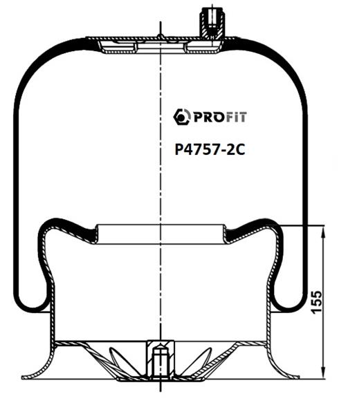 Пневморесори PR P4757-2C для MERCEDES-BENZ ATEGO 2 1323 LS, 1324 LS