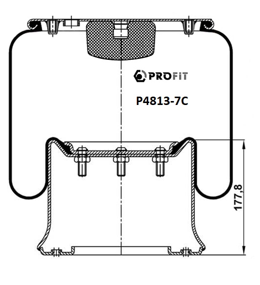 Пневморесори PR P4813-7C для SCANIA 4 - series 124 L/470
