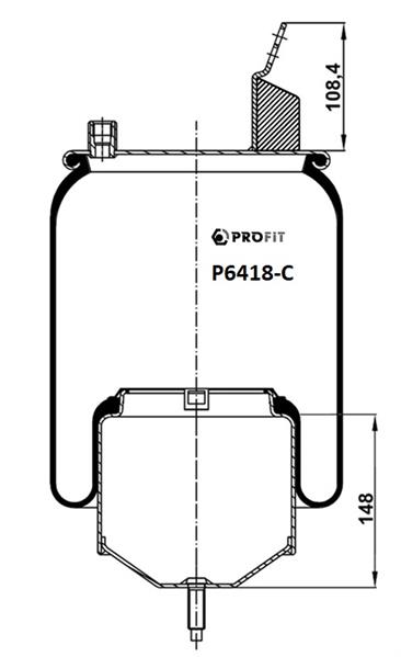 Пневморесори PR P6418-C для VOLVO FM 7 FM 7/290