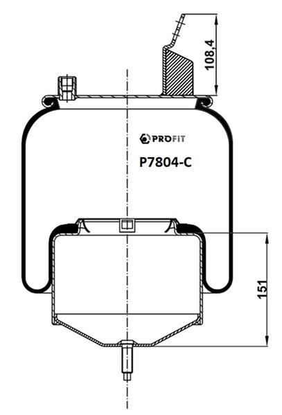 Пневморесори PR P7804-C для VOLVO FM 7 FM 7/290