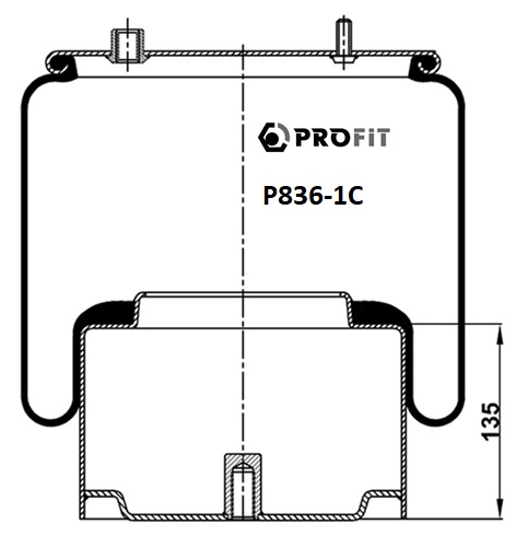 Пневморесори PR P836-1C для DAF 75 CF FT 75 CF 290
