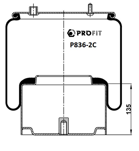 Пневморесори PR P836-2C для DAF 75 CF FT 75 CF 290