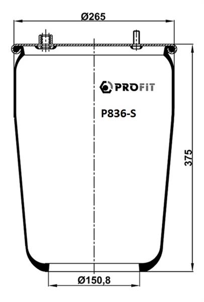 Пневморесори PR P836-S для DAF 75 CF FT 75 CF 290