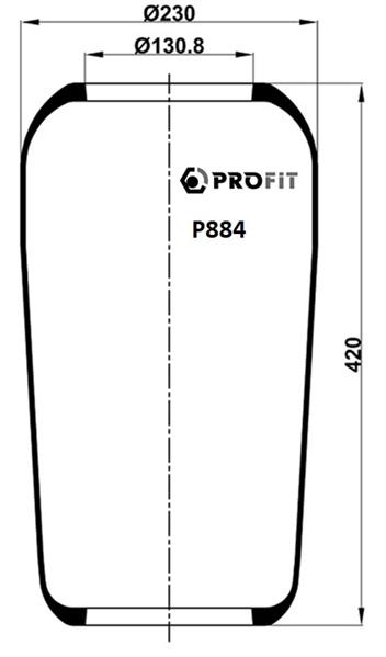 Пневморесори PR P884 для MAN F 90 19.462 FS,19.462 FLS