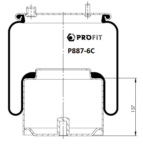 Пневморесори PR P887-6C для DAF 95 XF FTG 95 XF 430
