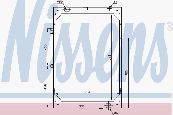 Радіатори NI 62871 для MAN F 90 Unterflur 19.362 U,19.362 UL, 19.362 ULL