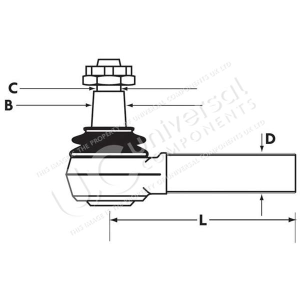 Наконечники рульових тяг UC UN65 для MAN L 2000 8.145 LC, LLC, LLRC, LRC (LE140C)