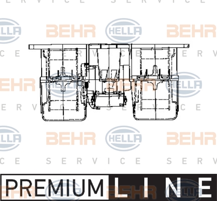 Мотори пічки HL 8EW 009 158-071 для MERCEDES-BENZ ACTROS 2543 LS
