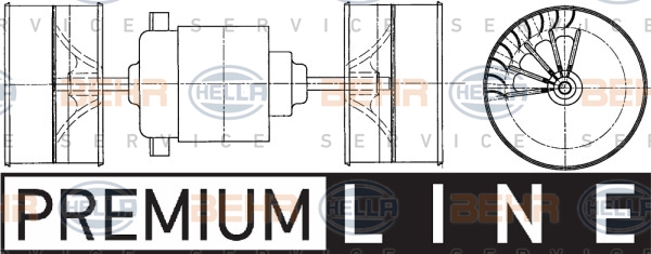 Мотори пічки HL 8EW 009 160-021 для MAN F 90 24.322 DFS,24.322 DFLS
