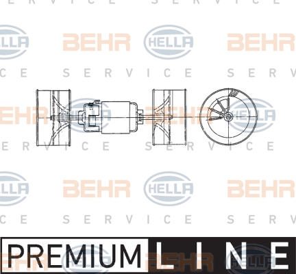 Мотори пічки HL 8EW 009 160-491 для MAN F 90 24.322 DFS,24.322 DFLS