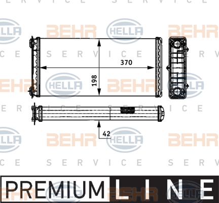 Радіатори печі HL 8FH 351 312-181 для DAF 85 CF FA 85 CF 430