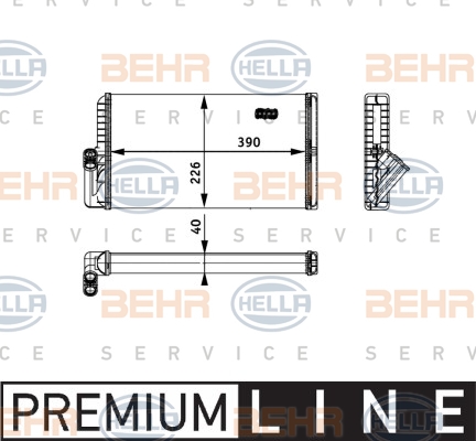 Радіатори печі HL 8FH 351 312-541 для MERCEDES-BENZ ACTROS 4140 B