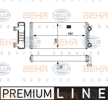 Радіатори печі HL 8FH 351 312-591 для VOLVO FH 12 FH 12/500