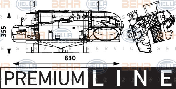 Радіатори печі HL 8FH 351 314-531 для MERCEDES-BENZ ATEGO 3 1323 AK