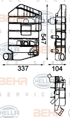 Бачки HL 8MA 376 705-071 для DAF 95 XF FTG 95 XF 430