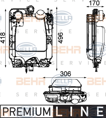 Бачки HL 8MA 376 705-291 для IVECO EuroTrakker MP 400 E 42 HT