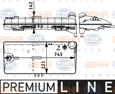 Бачки HL 8MA 376 705-381 для MAN E 2000 41.600 DFVS, DFVLS