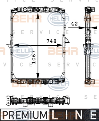 Радіатори HL 8MK 376 721-541 для DAF 95 XF FTG 95 XF 430