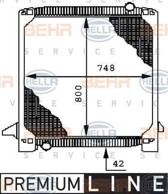Радіатори HL 8MK 376 721-591 для IVECO EuroTech MP 240 E 34