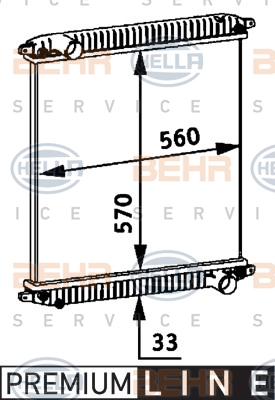 Радіатори HL 8MK 376 721-721 для IVECO EuroCargo I-III 75 E 16 K tector