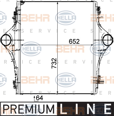 Радіатори HL 8ML 376 723-751 для MAN E 2000 33.410 DFLS