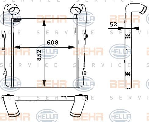 Радіатори HL 8ML 376 724-001 для DAF 95 XF FT 95 XF 530