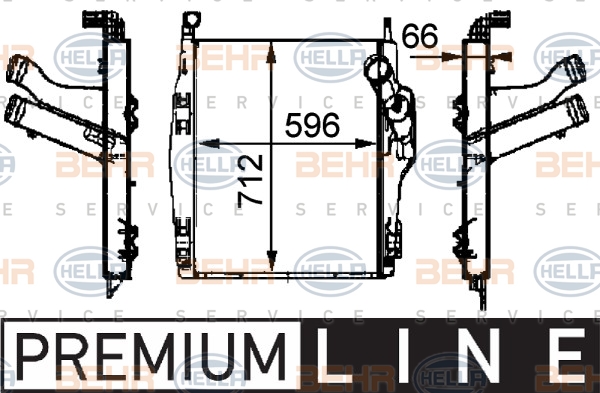 Радіатори HL 8ML 376 724-091 для MERCEDES-BENZ ATEGO 1828 K