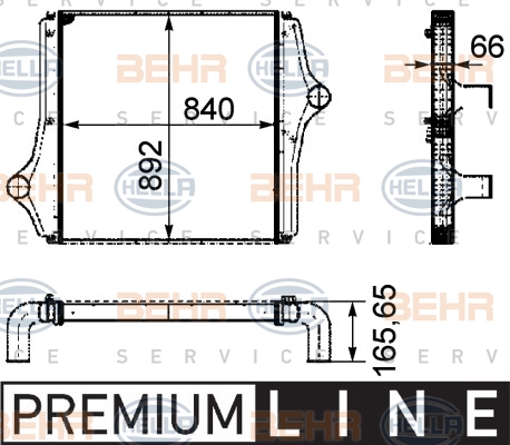 Радіатори HL 8ML 376 724-431 для MAN LION S STAR FRH 422